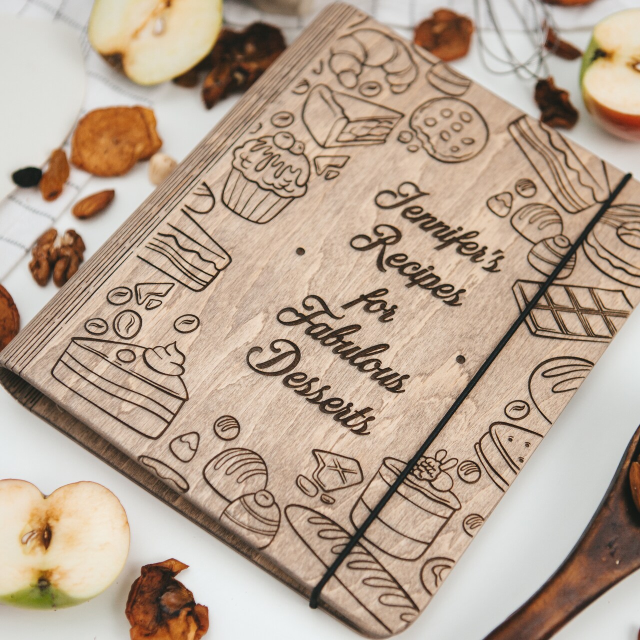Wood Recipe Book, Recipe Binder, Custom Recipe Notebook, Family Cook Book  by Enjoy The Wood
